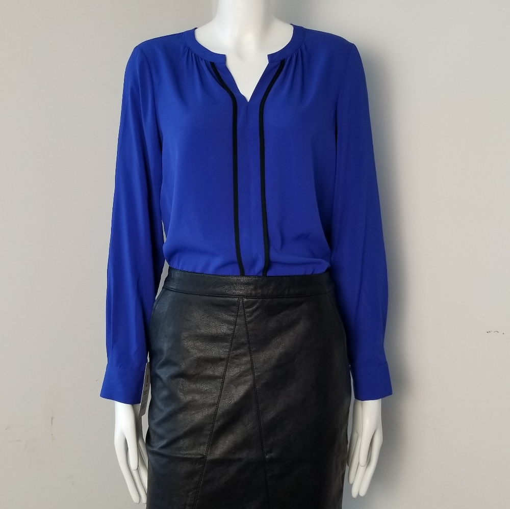 Calvin Klein Blue Blouse S NWT